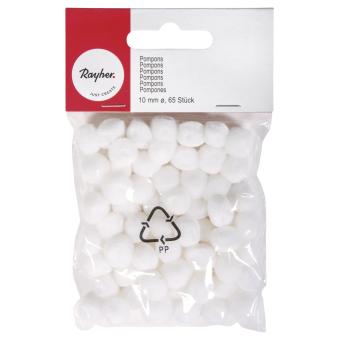 craft - pompons bianchi 1,5cm - labottegadelleideelecco.it