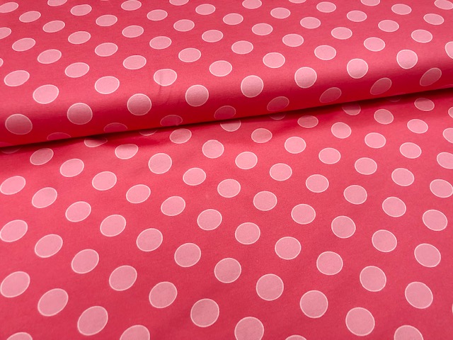 cucito - jersey - fucsia pois grandi - labottegadelleideelecco.it