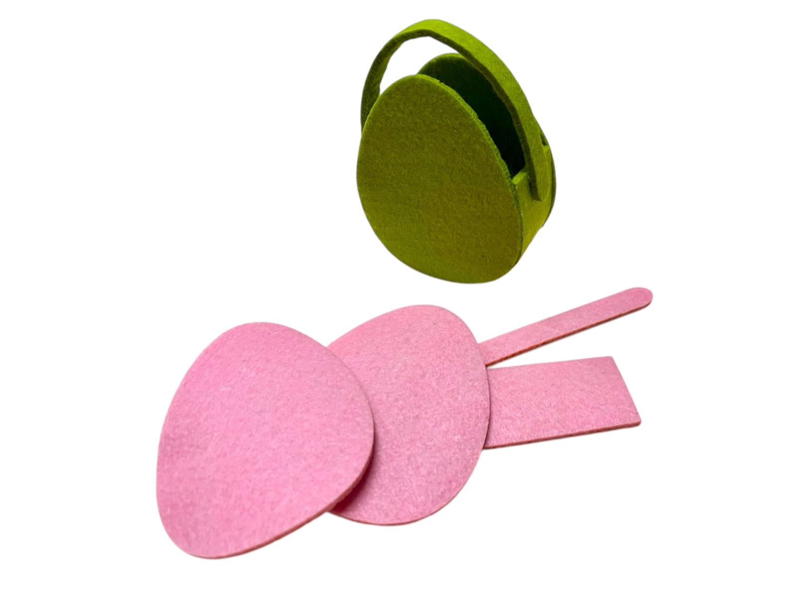 craft - kit cestino uovo -rosa baby - labottegadelleideelecco.it