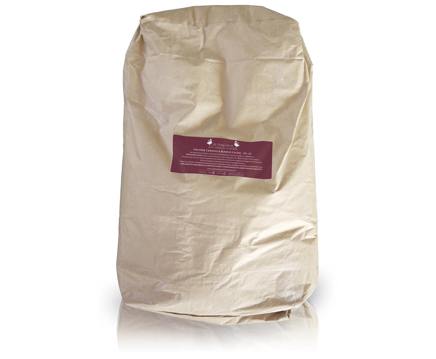 polvere di ceramica - Polvere di Ceramica-bianco caldo 25kg - labottegadelleideelecco.it