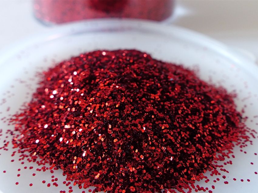 pittura - GLITTER ROSSO - labottegadelleideelecco.it