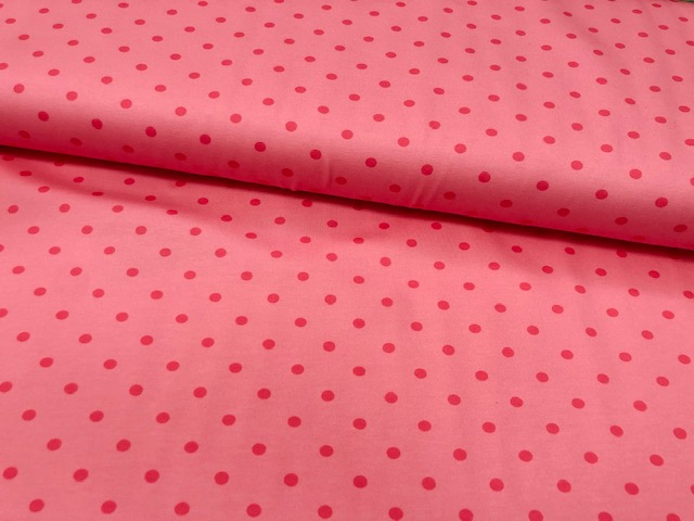 cucito - jersey - fucsia pois piccoli - labottegadelleideelecco.it