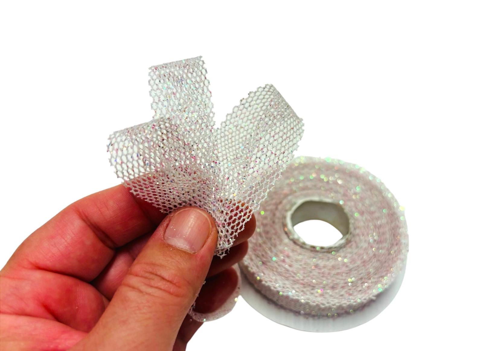 craft - 15mt rete iridescente glitter - labottegadelleideelecco.it