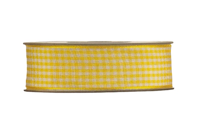 craft - vichy 2,5cm- giallo - labottegadelleideelecco.it