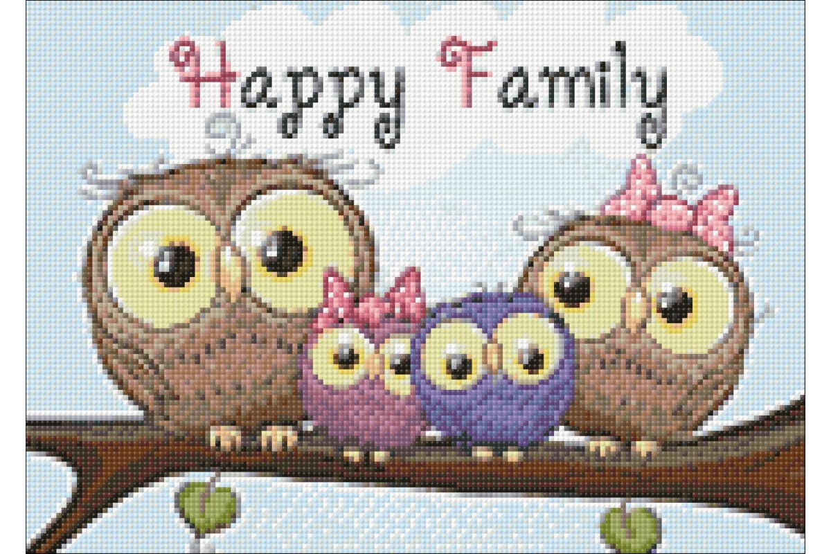 diamond painting - happy family gufi - labottegadelleideelecco.it