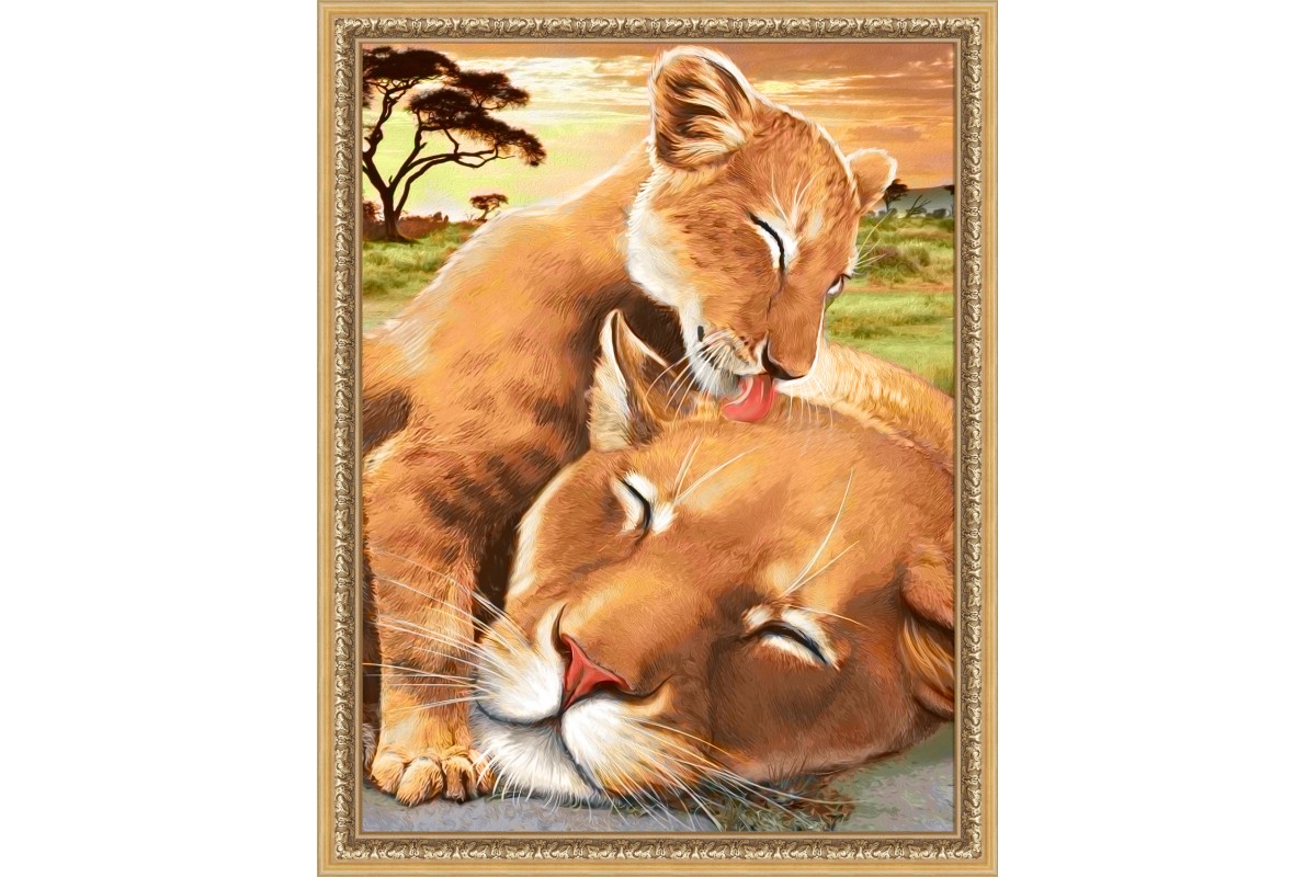 diamond painting - LIONS - labottegadelleideelecco.it