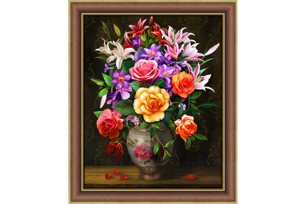 diamond painting fiori - La Bottega delle Idee