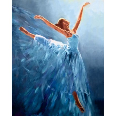 ballerina in blu - diamond painting - La Bottega delle Idee