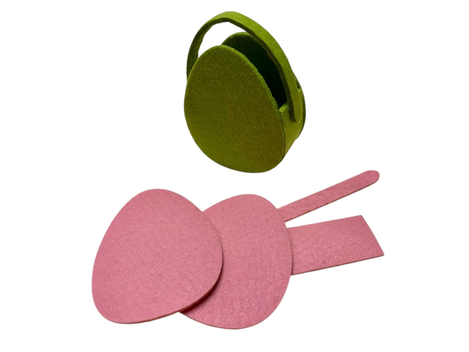 craft - kit cestino uovo -rosa  - labottegadelleideelecco.it