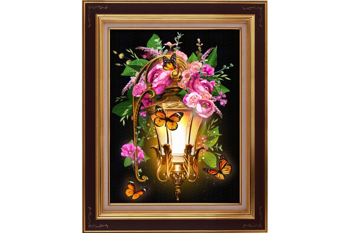 diamond painting - LANTERNA FIORE 4 - labottegadelleideelecco.it