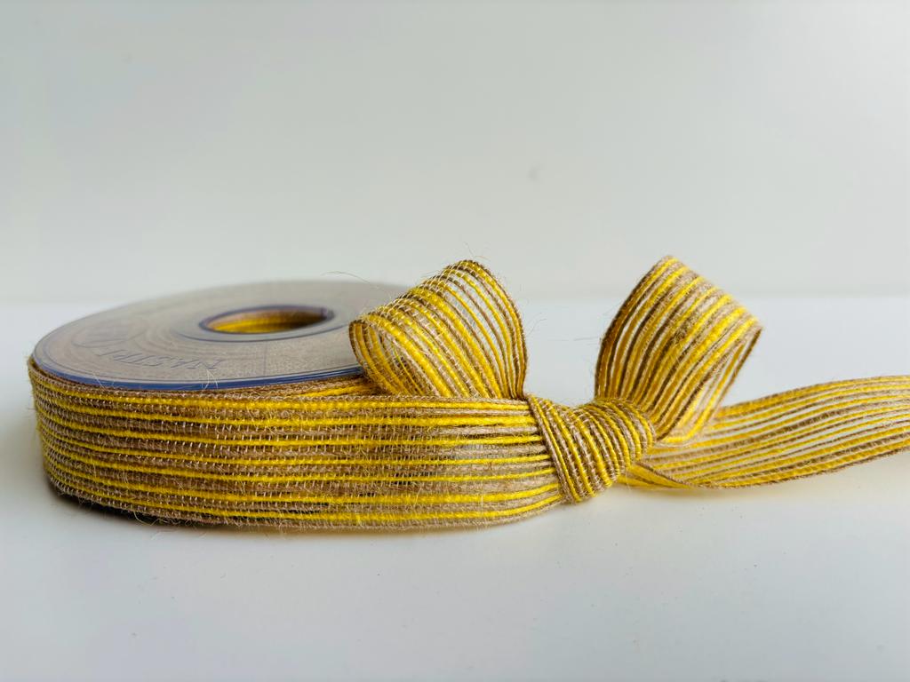 craft - juta rigato giallo 25mm - labottegadelleideelecco.it