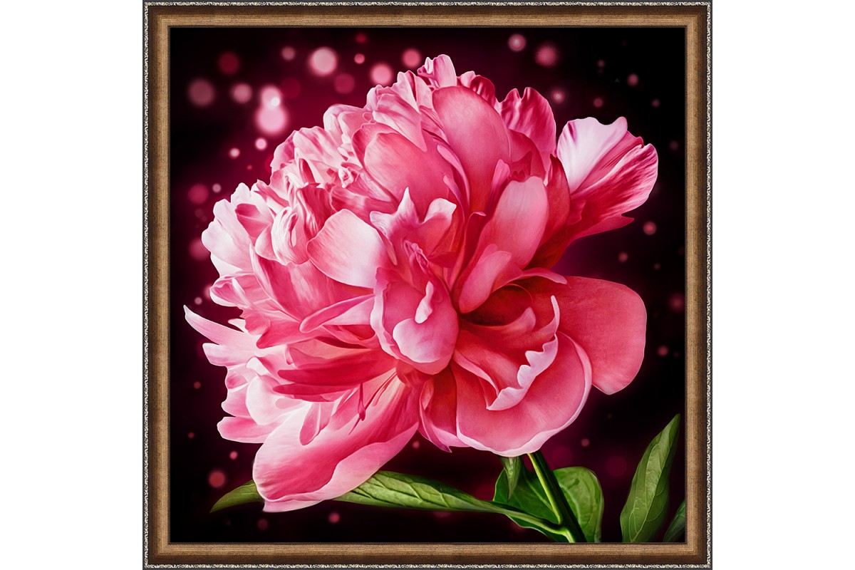 diamond painting - PEONIA - labottegadelleideelecco.it