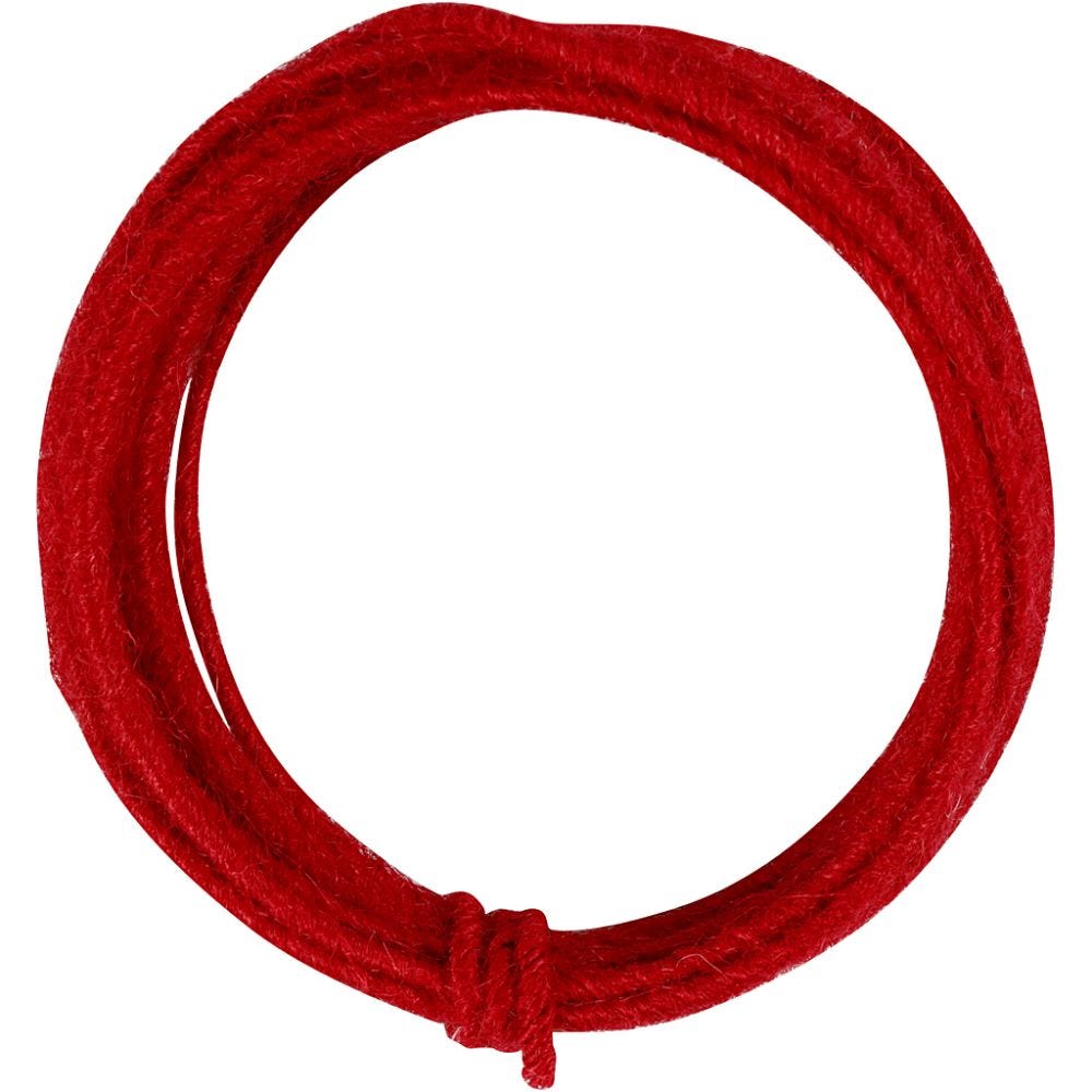 craft - filo di ferro rivestito in juta - rosso - labottegadelleideelecco.it