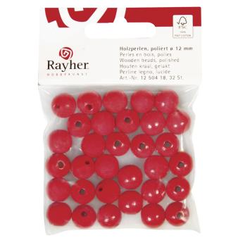 craft - 32 perline 12mm - rosse - labottegadelleideelecco.it