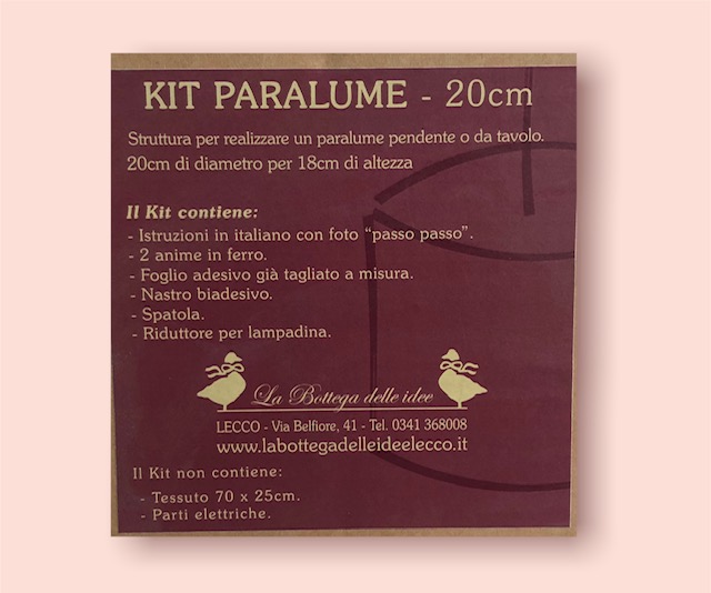cucito - kit paralume 20cm - labottegadelleideelecco.it