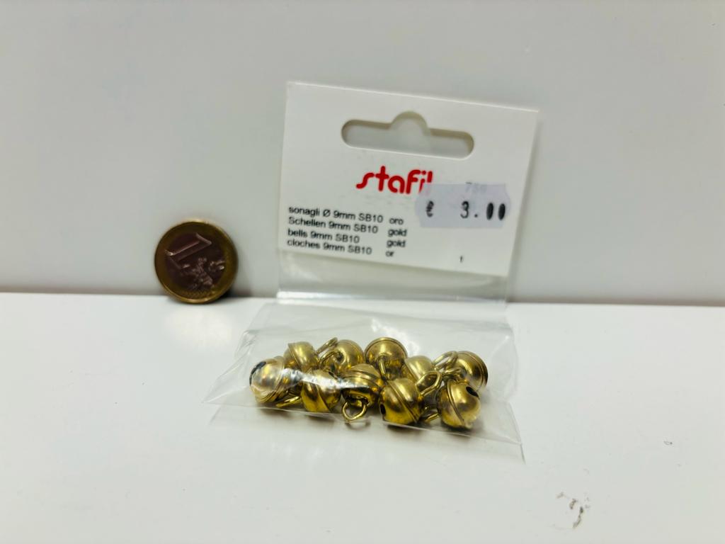 prezzi pazzi - 10 gingle oro -9mm - labottegadelleideelecco.it