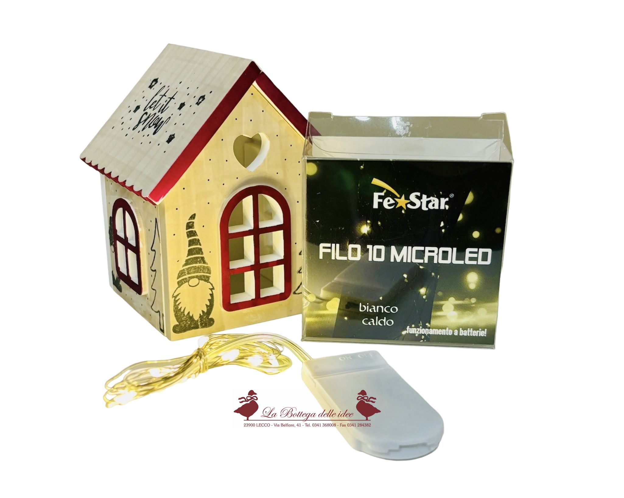 craft - filo 20 luci led con pile - labottegadelleideelecco.it