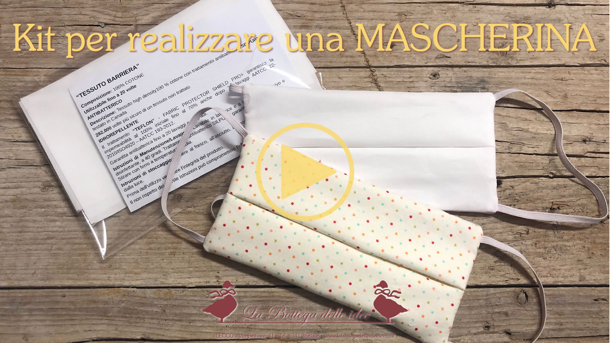 Kit per realizzare una mascherina - La Bottega delle Idee